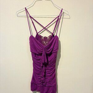 XOXO Bright Purple Y2K Camisole Top - Women's S